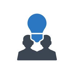 Creative Team Icon. group, idea, business (vector illustration)
