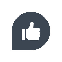 Social Engagement Icon. Approval, like, thumbs up (vector illustration)