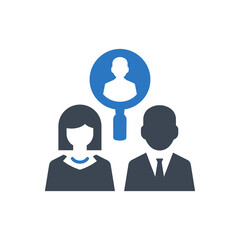 Employee Selection Icon. user, worker, recruitment (vector illustration)