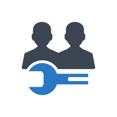 Team Planning Icon. management, employee (vector illustration)