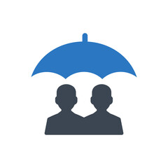 Employee Security Icon. insurance, worker (vector illustration)