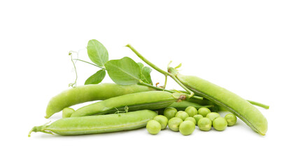 Green ripe peas.