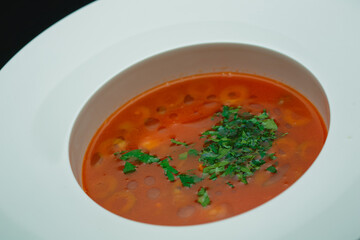 spicy meat, fish or mushroom soup