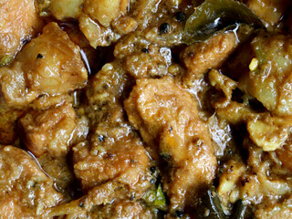 Tasty pork meat curry prepared in Kerala style