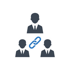 Teamwork Link Icon. business, connection, chain