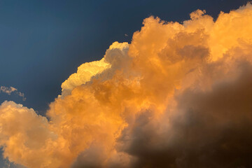 fire in the sky storm clouds at sunset