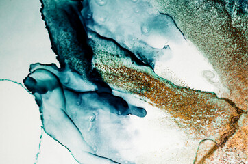Fototapeta premium Transparent creativity. Abstract clouds -ART. Masterpiece of designing art. Inspired by the sky, as well as steam and smoke. Ink colors are amazingly bright, luminous, translucent, free-flowing. 