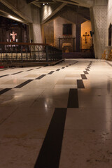 interior of the church of Basilica dell'Annunciazioneת Nazareth, Israel.