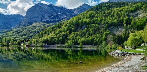 Fototapeta na wymiar Grundlsee Styria Austria Mountain Lake
