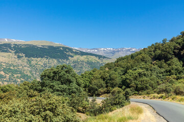 Fototapeta na wymiar high mountains of the Sierra Nevada mountain range