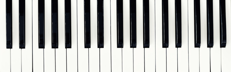 The keyboard of the piano - 364118700