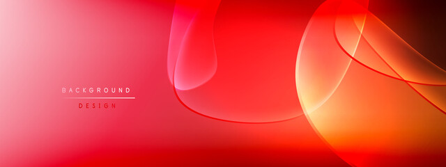 Vector abstract background - liquid bubble shapes on fluid gradient with shadows and light effects. Shiny design template for text