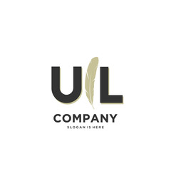 Fototapeta na wymiar Initial UL letter Unique attractive creative modern luxury beauty fur ornament monogram logo. design vector logotype.