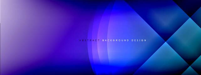 Vector abstract background - circle and cross on fluid gradient with shadows and light effects. Techno or business shiny design templates for text