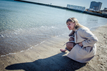 young woman on the beach