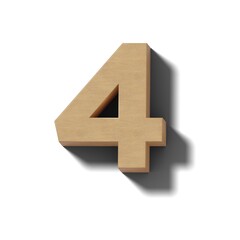Obraz premium リアルな木製の文字ブロックの4
