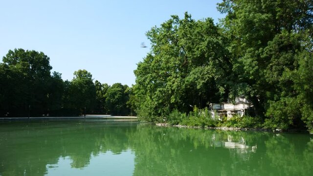 Parma, Italy, the Trianon fountain in Ducal park