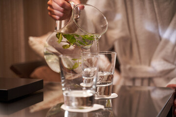 Refreshing drink for healthy skin on hot days