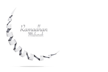 Ramadhan Kareem suitable for wishing purpose, with a moon art
