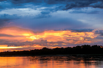 Fototapeta premium Sunset over Luangwa