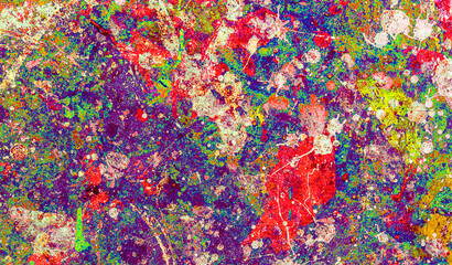 Color drip on the floor, background
