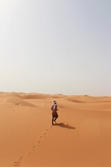 Fototapeta na wymiar La inmensidad del desierto del sahara.