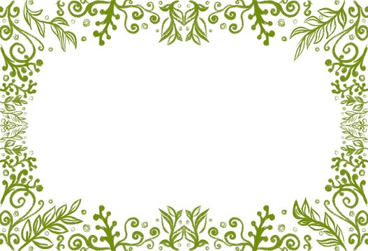Frame with vines and leaves, space for letters, concepts  Illustration for the autumn season, used to design greeting cards.