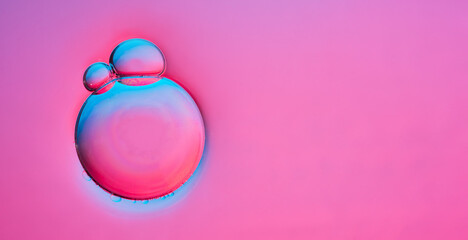 Bubbles on pink background	