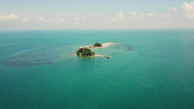 Aerial shot of island    Nongsa Batam Indonesia