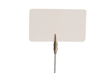 alligator clip memo holder isolated on white background