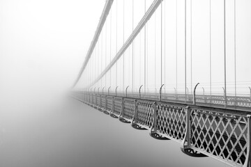 Clifton Suspension Bridge in The Fog, Bristol