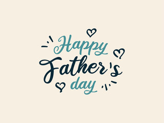 Happy fathers day lettering vintage crown vector type typography art vector hand