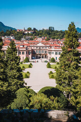 Fototapeta premium View of the Estense palace, ancient noble residence in Varese
