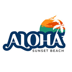 Aloha. A typographical design for aloha and Hawaii. Grunge design aloha Hawaii. © inpiksel