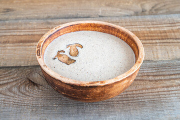 Wild mushroom cream soup