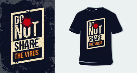 Corona Virus T-shirt Design vector.  Covid-19 Poster Design.