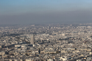 Top view of paris city from Eiffel tower.