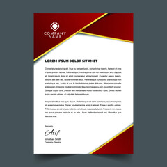 Letter head template with geometric shapes 