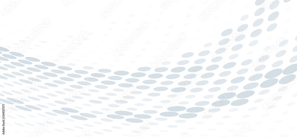 Poster Simple white gray dotted background with halftone effect. Minimal pattern