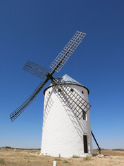 White windmill and blue sky, Campo de Criptana, Spain 3