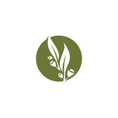 Eucalyptus leaves logo vector template