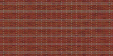 Red brown brick wall, Wallpaper background, Exterior wall material, Vector illustration.