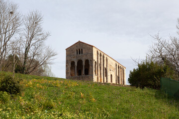 Fototapeta na wymiar Church of St Mary at Mount Naranco, Oviedo, Spain