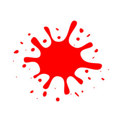 Fototapeta na wymiar Splash vector red shape illustration isolated on white background