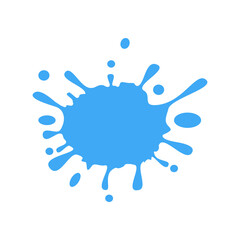 Fototapeta premium Splash vector blue shape illustration isolated on white.