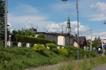 View of the tower from the Sanctuary of the Blessed Virgin Mary at Jasna Gora in Częstochowa, Poland