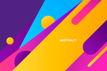 Modern abstract background with gradient and geometric elements. Vector illustration. Template for presentation, banner, web page, landing page, poster, flyer. Paper decor.