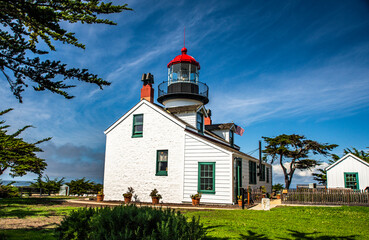 lighthouse on the coast of California
