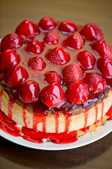 cake with cherries