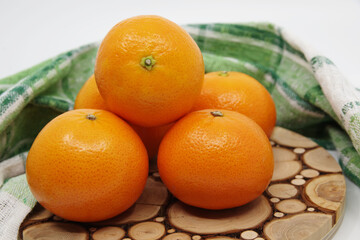 Tangerine or Mandarin. Mandarin isolated on white background.